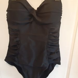 1 piece black bathing suit
